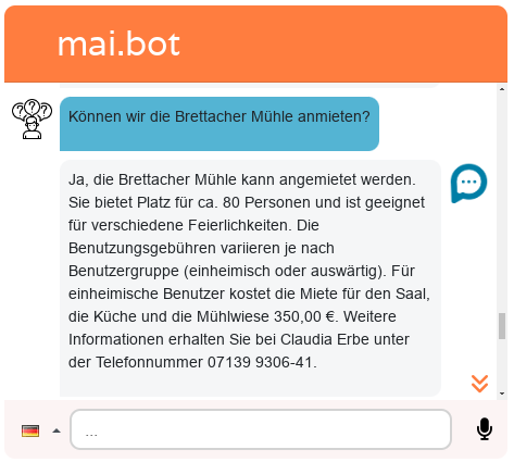 Bürger-Chatbot von mai.bot - datenschutzkonform